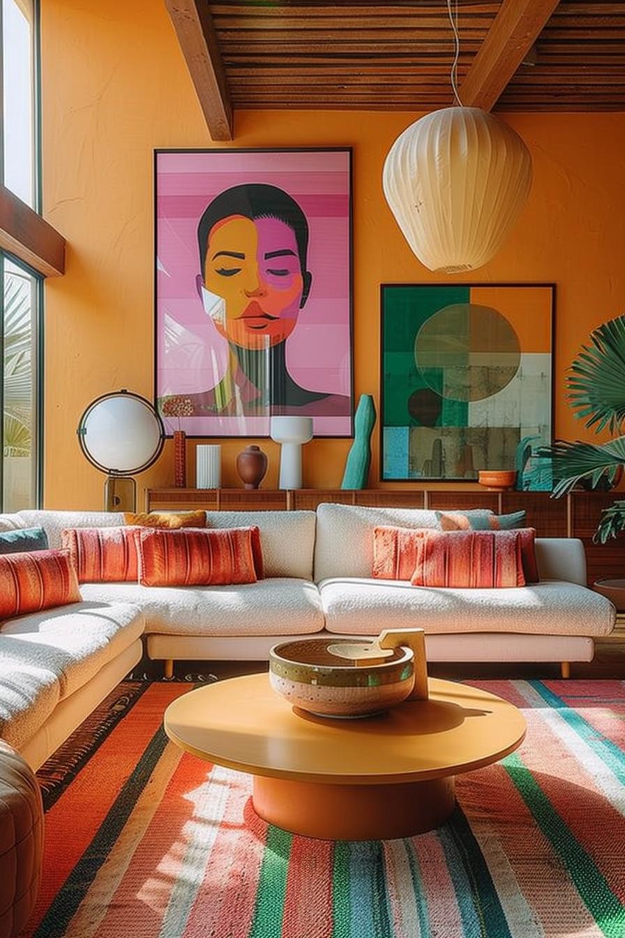 18 colorful in the middle of the century modern living room designs 30 10. Lively pop-art supplements-1
