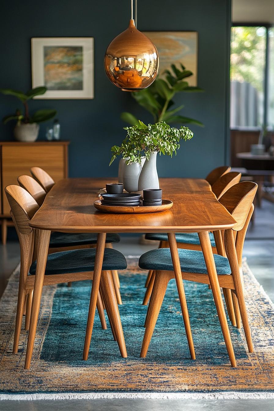23 Breathtaking modern dining tables from the middle of the century, which they worship 17 7. Living walls, wooden-0