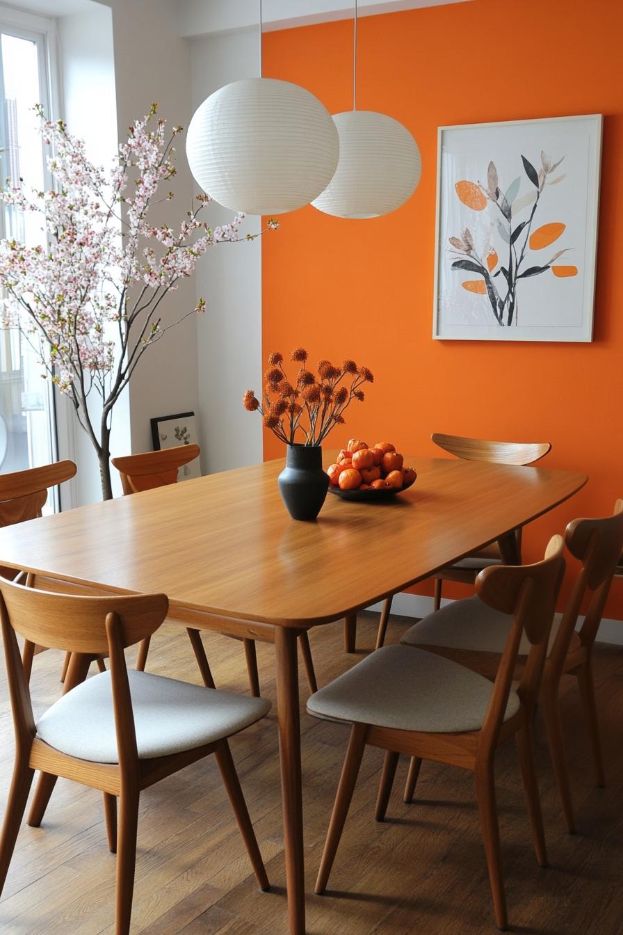 23 Breathtaking modern dining tables from the middle of the century, which they worship 19 7. Living walls, wooden-2