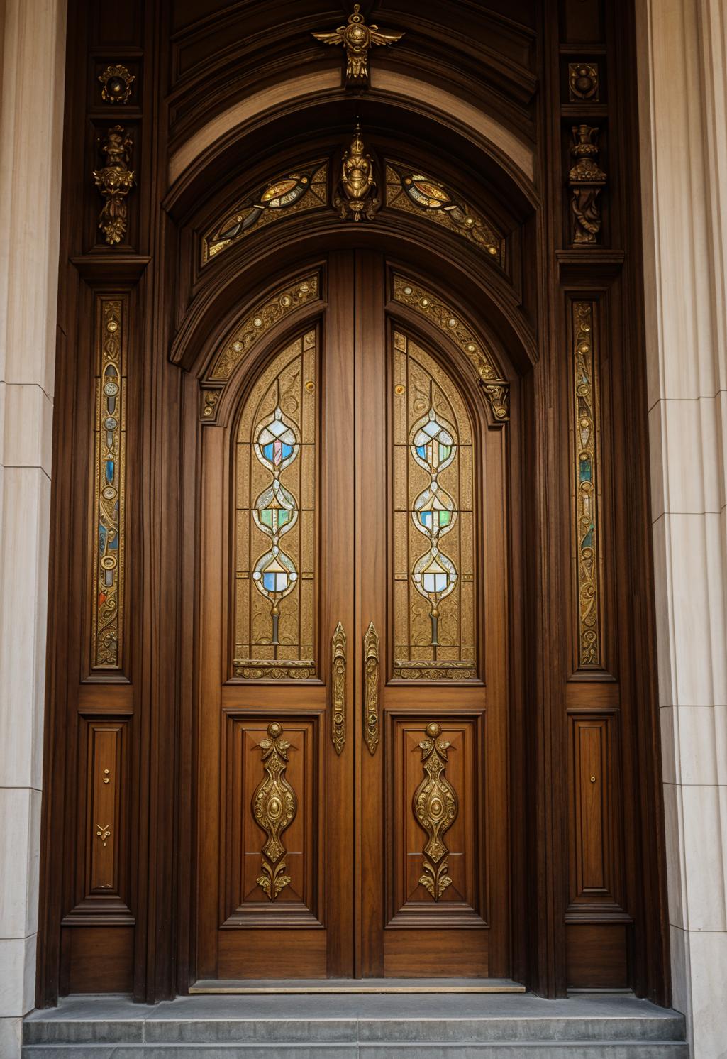 29 Stunning Wooden Door Designs for Main Entrances 57 28. Victorian Stained Glass Door Inspiration-0