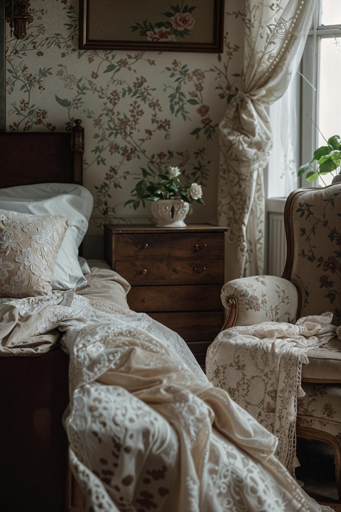 29 wunderschöne neutrale Boho -Schlafzimmer: verträumte und entspannende Räume 18 8. Vintage Bohho Schlafzimmer Charms-0
