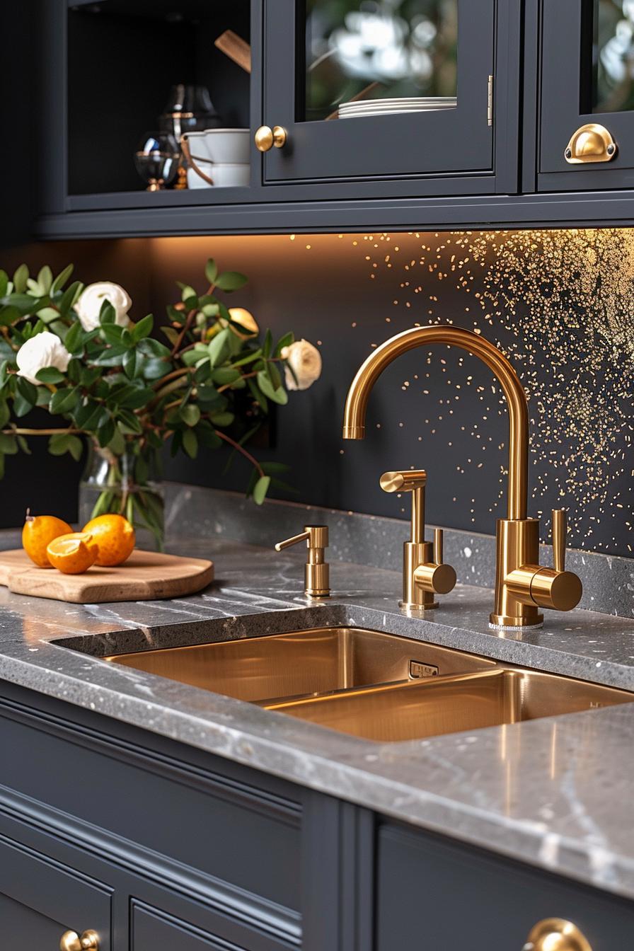 15 unique middle of the century modern kitchen ideas 8 2. Vintage brass accents for kitchen-2