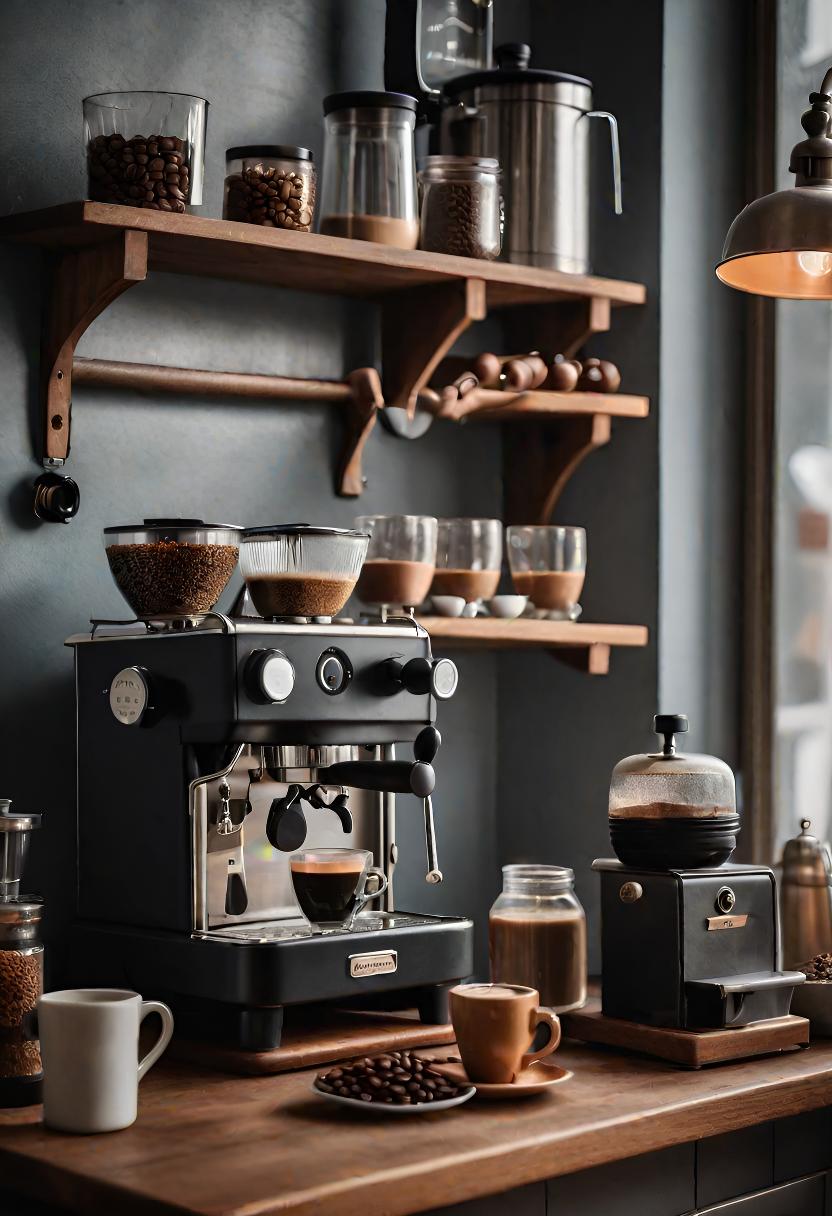 43 Inspiring Kitchen Decor Ideas: Stylish and Functional Accents 33 24. Vintage Coffee Bar Decor Ideas-0
