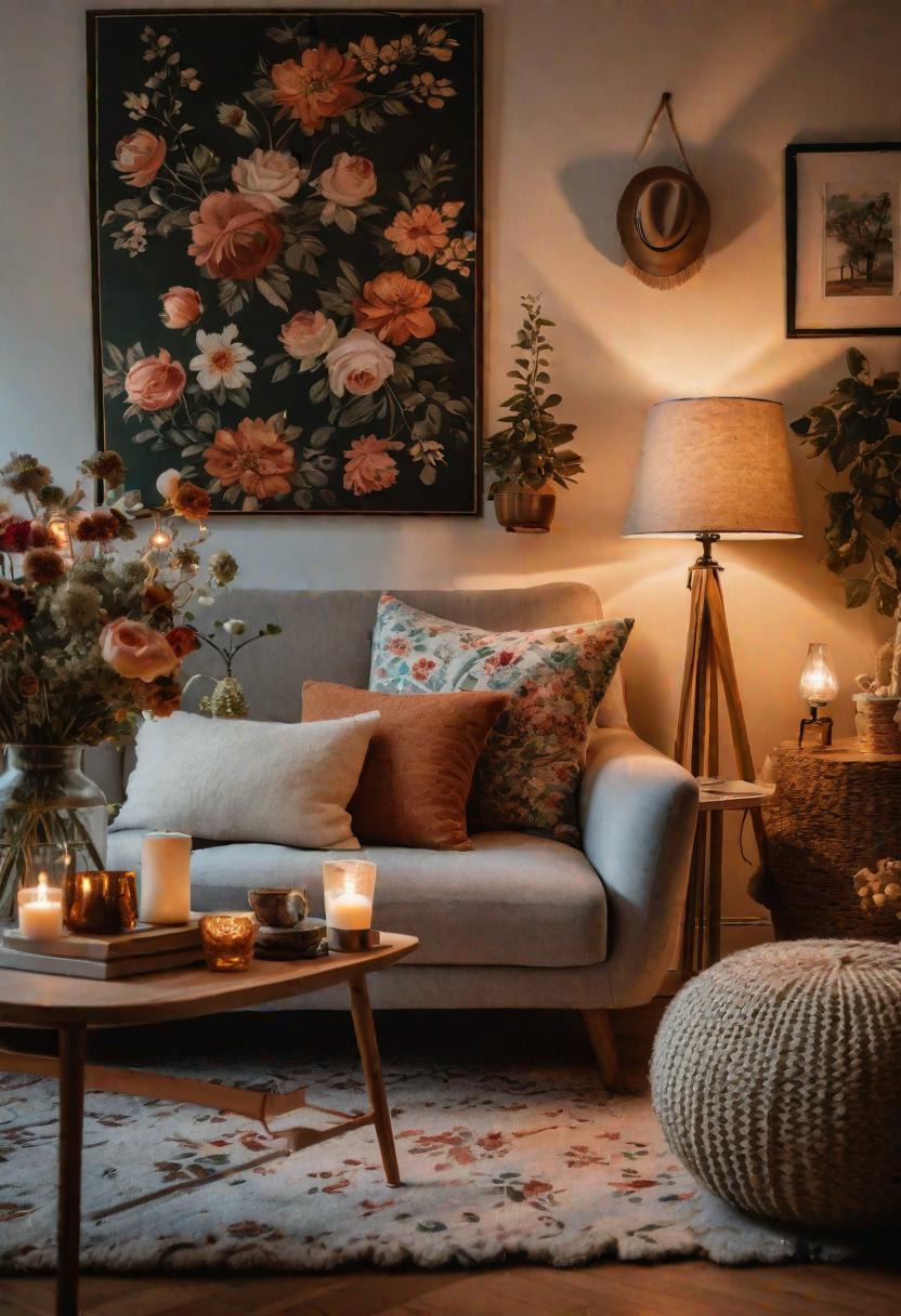 49 Modern Living Room Ideas: Create a Contemporary Haven 25 19. Vintage Cottagecore Living Room Transformation-0