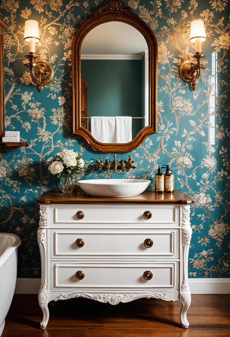 15 beautiful bathroom designs to improve your room 3 1. Vintage chest of drawers Vanity Conversion-0