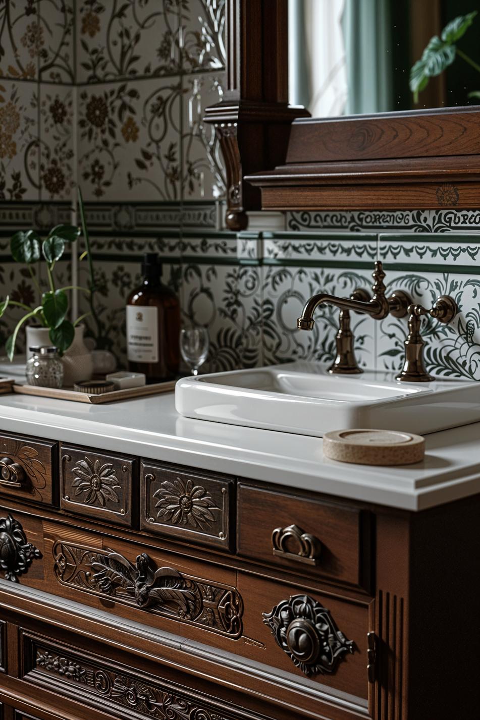 15 beautiful bathroom designs to improve your space 4 1. Vintage Dresser Waschbale Conversion-1