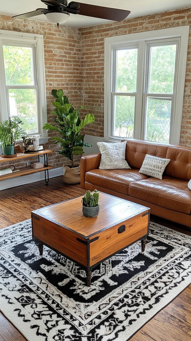 19 cozy moody farmhouse living room ideas, the woW 13 4. Vintage Farmhouse carpet Styling-1