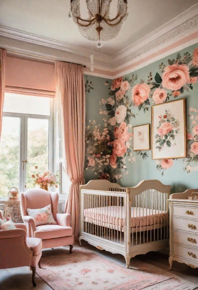 33 Enchanting Girl Nursery Ideas: Chic Decor for Her First Room 7 3. Vintage Floral Nursery Inspiration-0