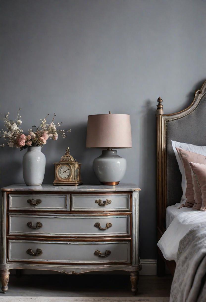 47 Stunning Grey Bedroom Ideas for An Elegant Bedroom Design 22 20. Vintage Grey Bedroom Decor-0
