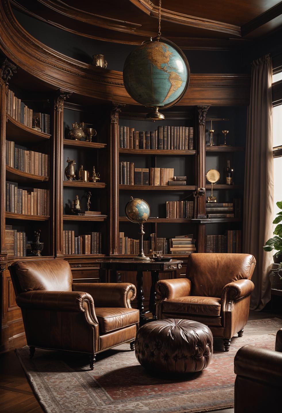 48 Super Cute Dream Room Inspirations for Ultimate Coziness! 59 46. Vintage Home Library Ambiance-0