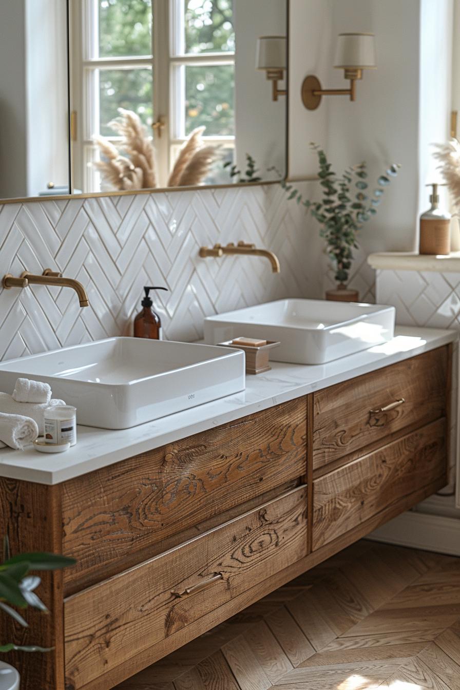 15 chic mid century modern bathroom ideas for timeless elegance 6 2. Vintage-inspired bathroom washbasin installation-0
