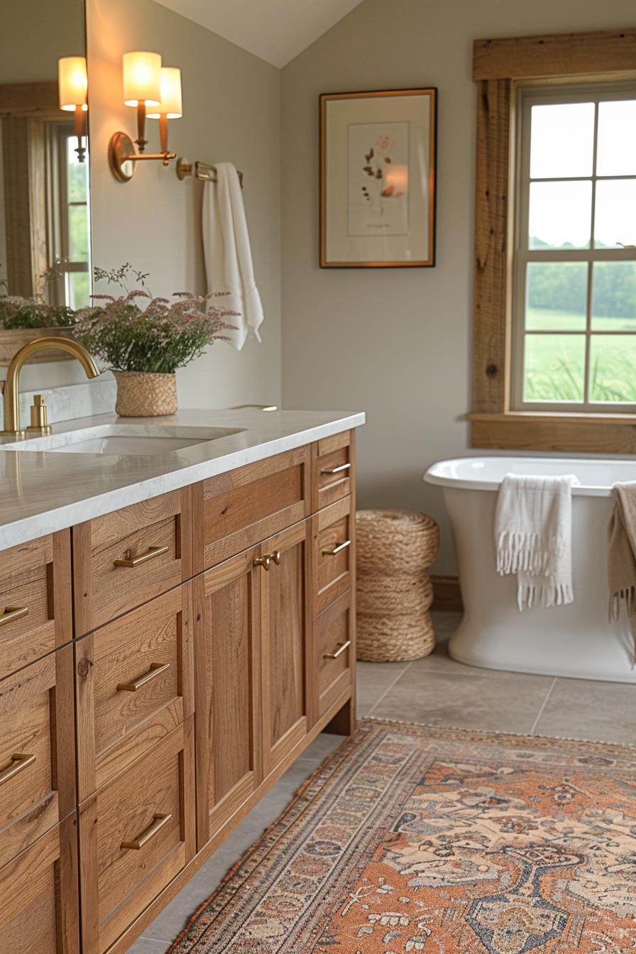 15 chic mid century modern bathroom ideas for timeless elegance 8 2. Vintage-inspired bathroom washbasin installation-2