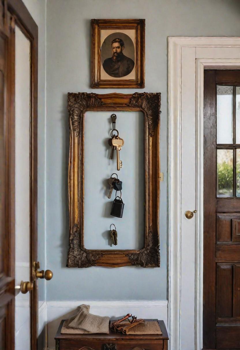 39 Chic Small Entrance Hall Ideas: Creative Solutions for Welcoming Spaces 18 15. Vintage Key Holder Display-0