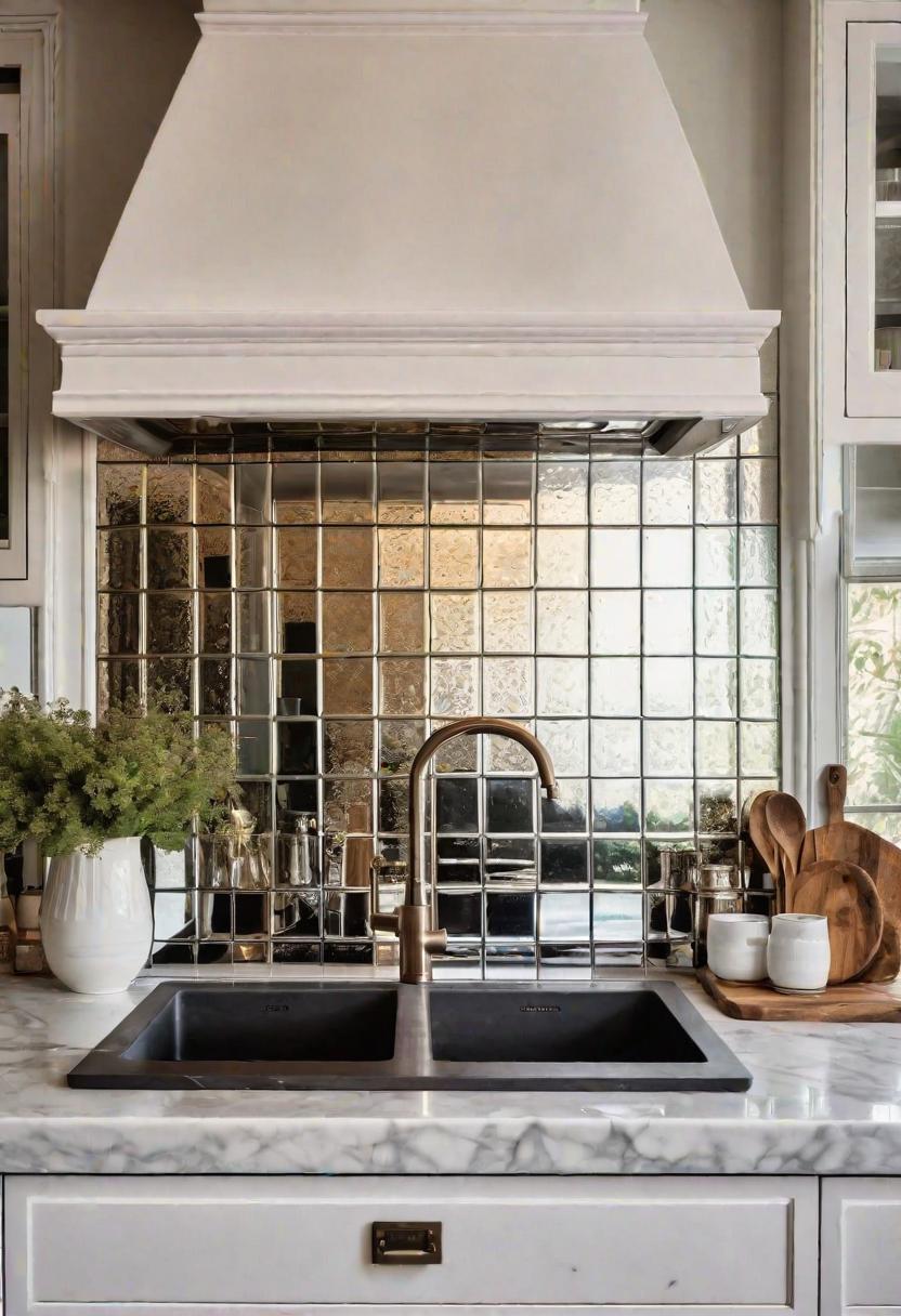 43 Aesthetic Kitchen Ideas to Transform Your Space 47 39. Vintage Mirror Backsplash Ideas-1