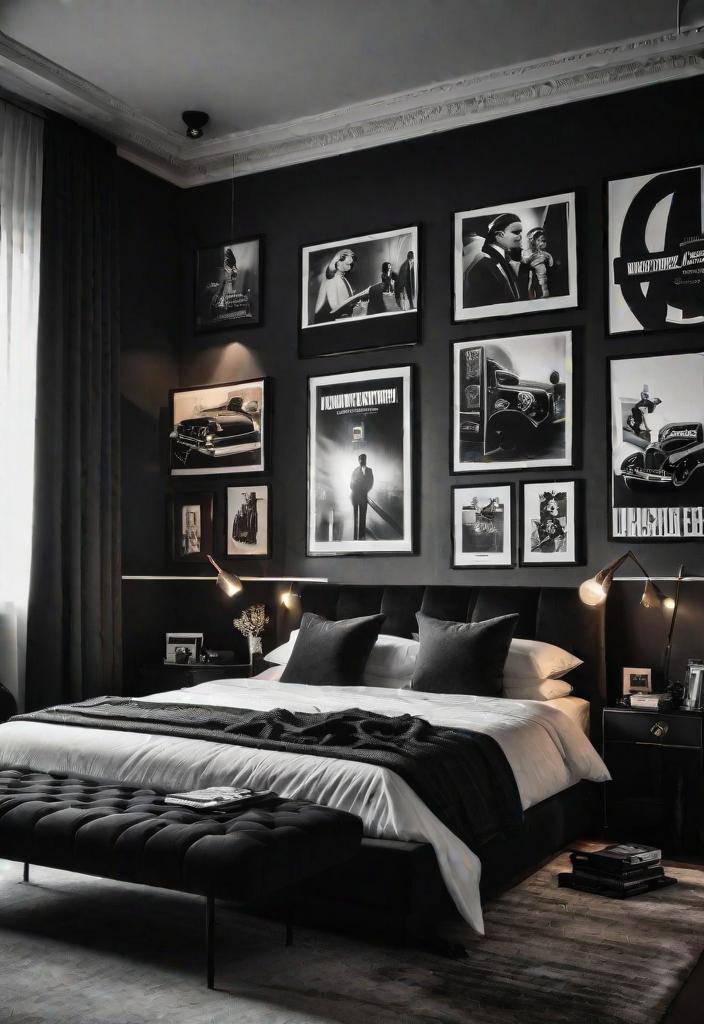 32 bezaubernde launische Schlafzimmerinspirationen 21 19. Vintage Noir Decor Inspired-0