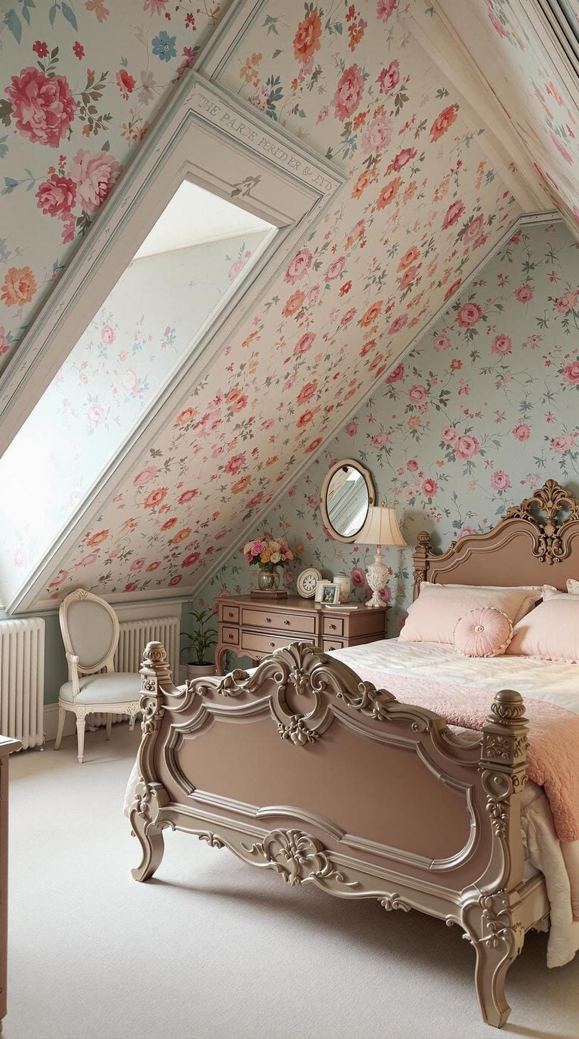 20 super cozy small roof tree bedroom ideas to explore today 15 15 15 5. Vintage Paris elegance with pastel colors and antique facilities decorated