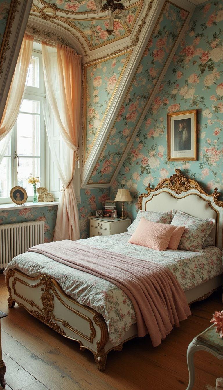 20 super cozy small roof tree bedroom ideas to explore today 16 16 16 5. Vintage Paris elegance with pastel colors and antique