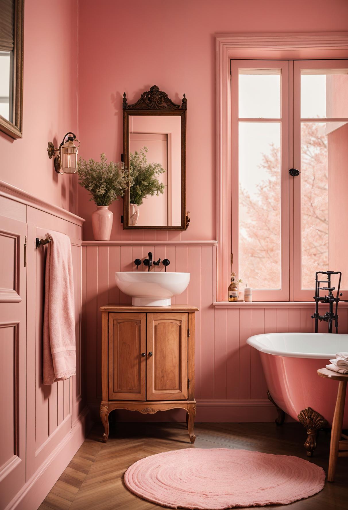 22 trendy pink bathroom designs to copy 20 13. Vintage Pink Bad Design-0