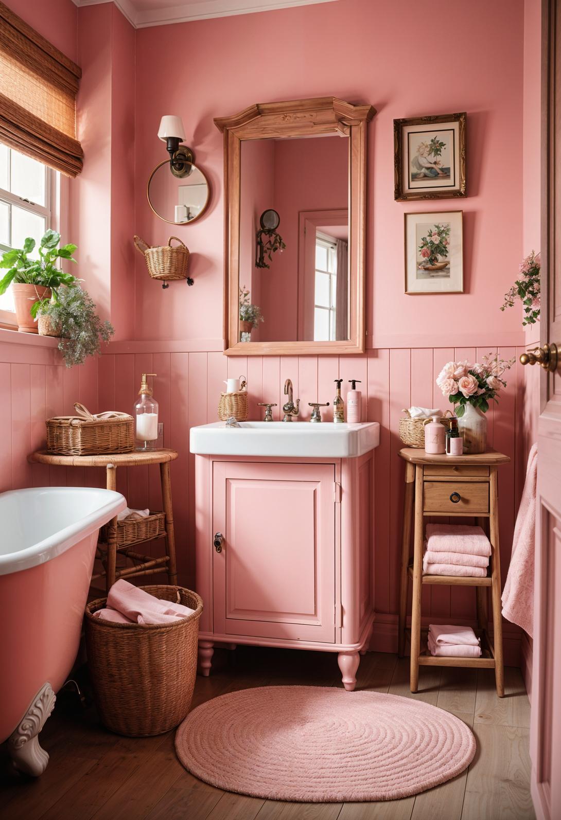 22 trendy pink bathroom designs to copy 21 13. Vintage Pink Bad Design-1