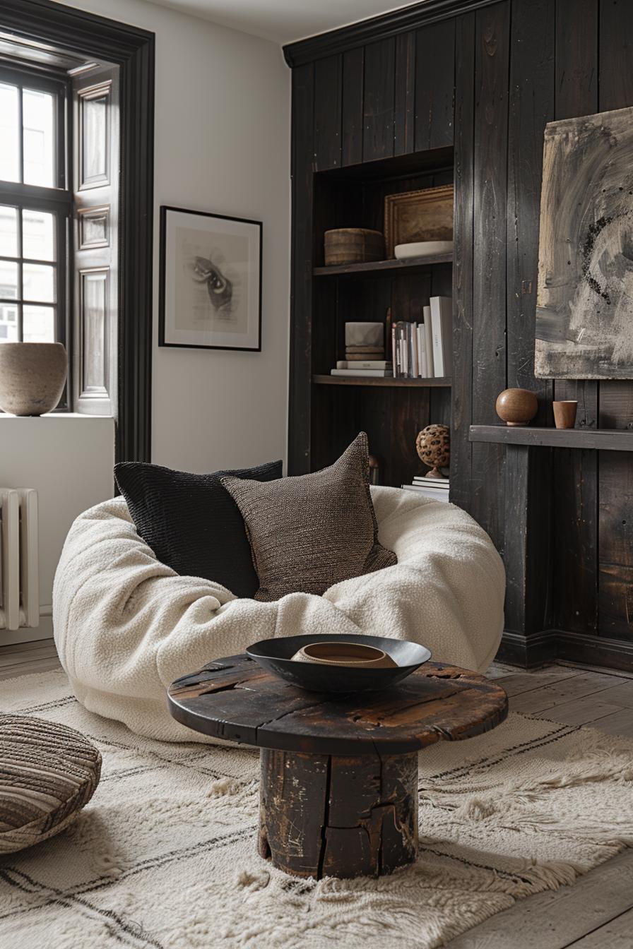15 Best moody mid -century modern living room ideas 6 1. Vintage Reading Nook Vibe-3