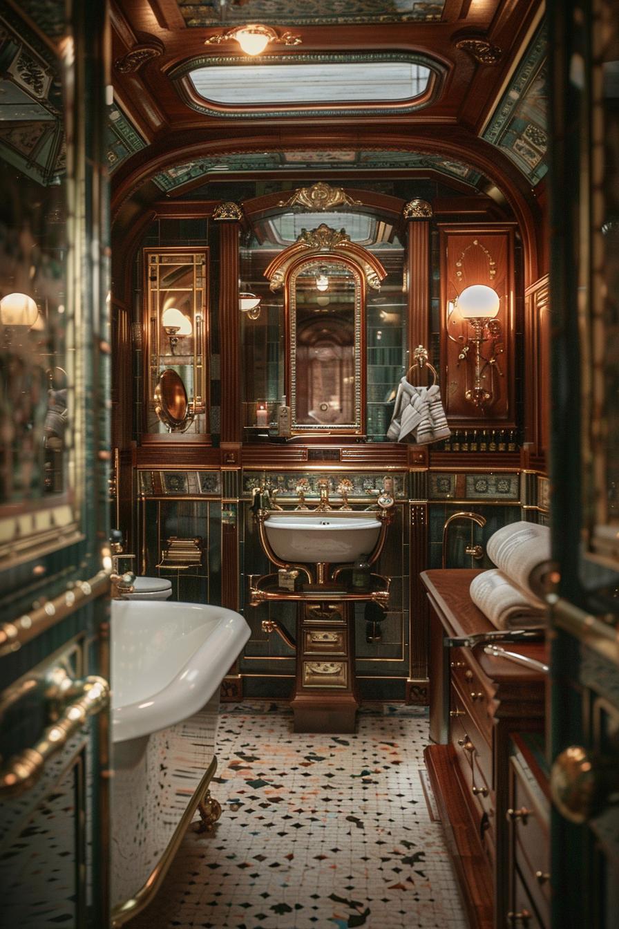 23 dream baths to inspire their creative genius 39 21. Vintage Train Carriage Bathroom Design-2
