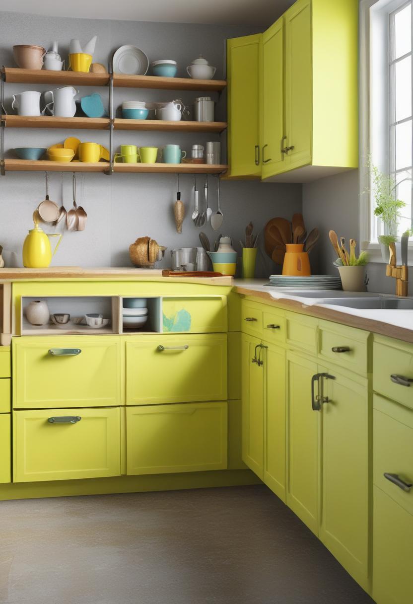 21 Inspirational kitchen cabinet ideas: from modern to classic designs 16 10. Vivid Color Pop Cabinets-1