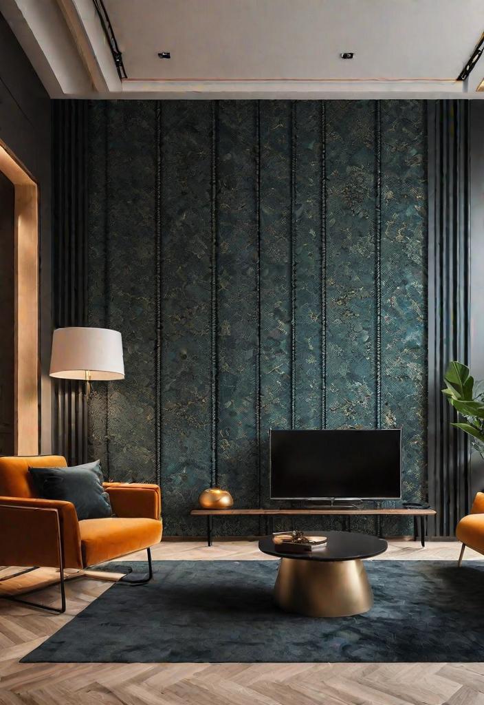 40 Breathtaking accent walls in living room Ideas 30 27. Wallpaper Optical Illusion-0