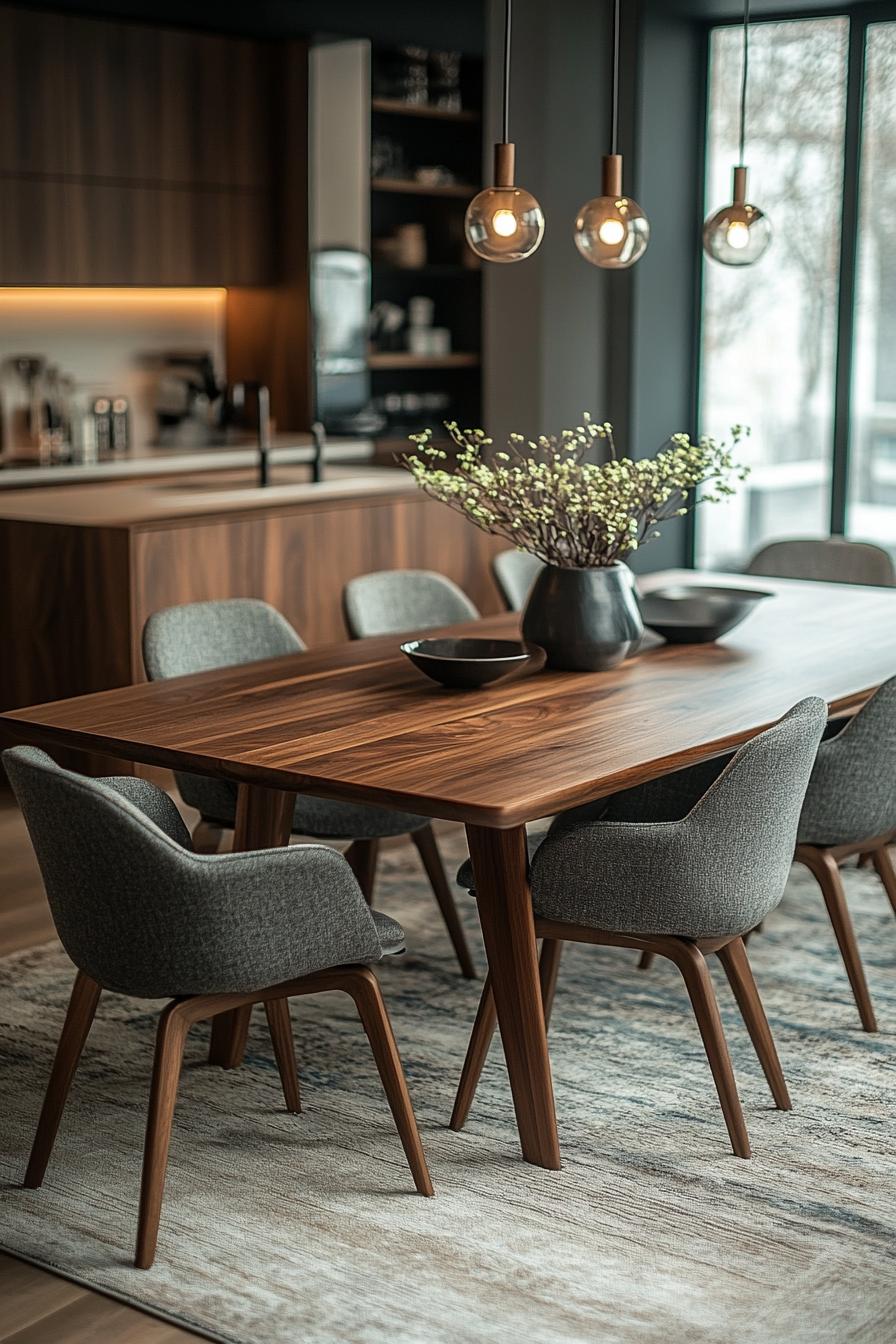 23 Breathtaking modern dining tables from the middle of the century, which they worship 7 2. Walnuss & Elegente Elegance-1