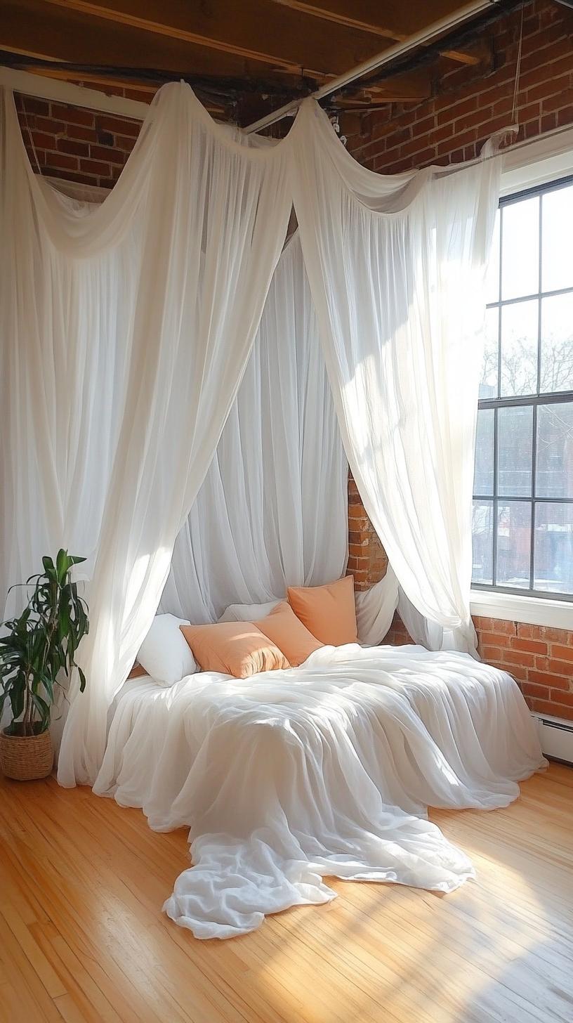15 unique Boho bedroom -Decor ideas that you have to see 15 5. Wonderful canopy induction Idea-0