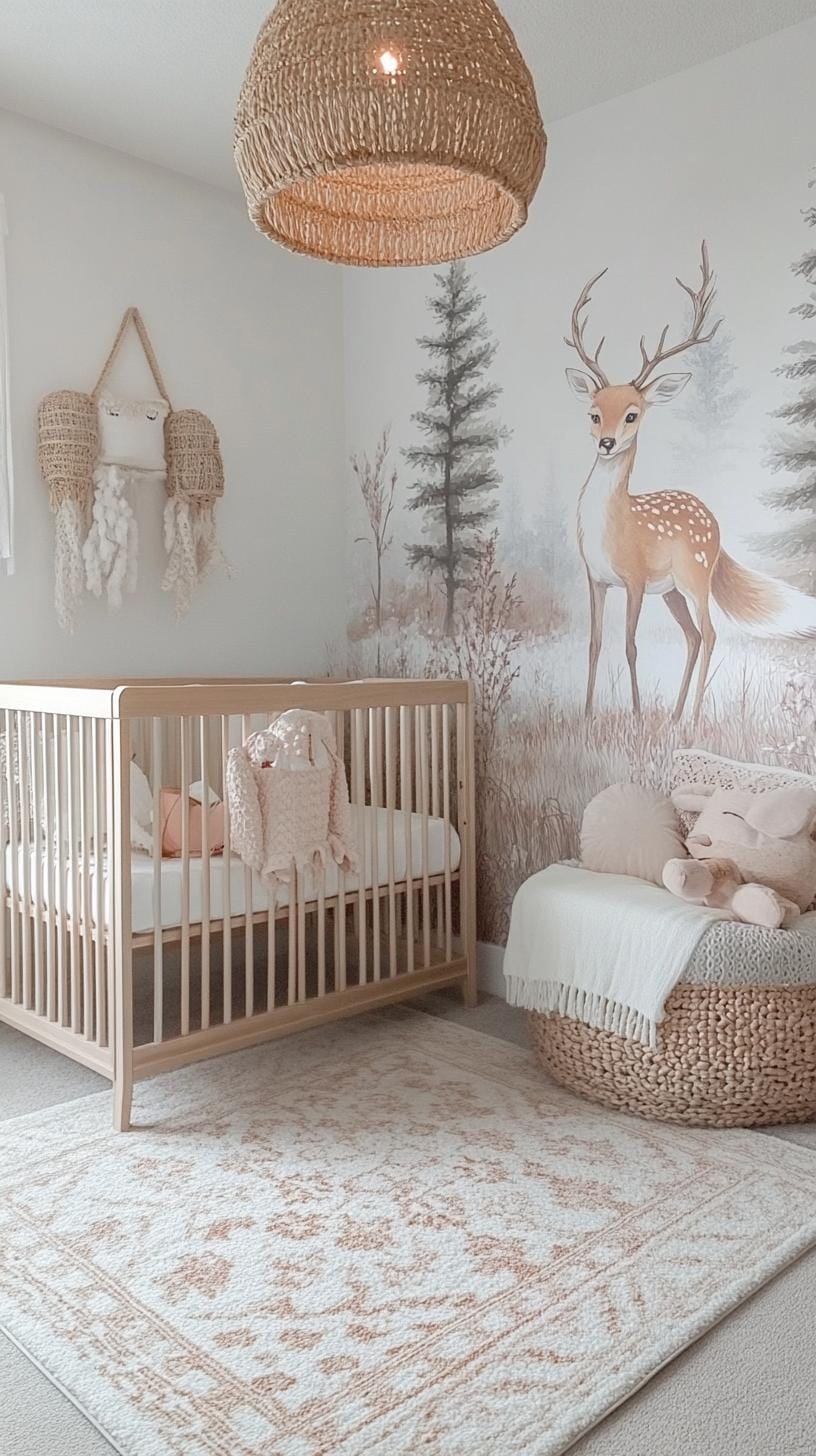21 Enchanted Forest Nurily Ideas for a magical mood 8 2. Rolled forest creatures with muffled pastels and soft textiles-2