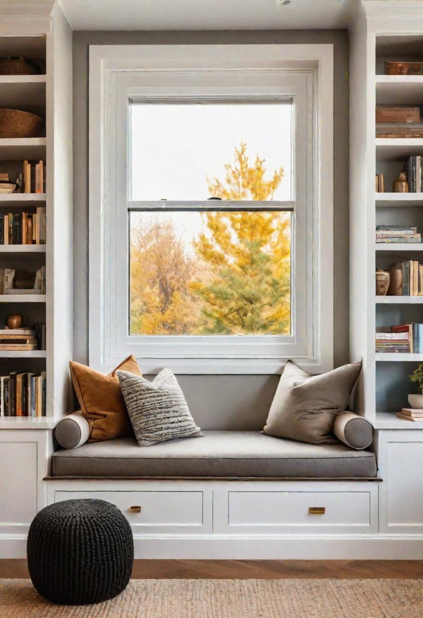 37 Cozy Contemporary Living Room Ideas: Modern Elegance 33 31. Window Nook Reading Spot-0