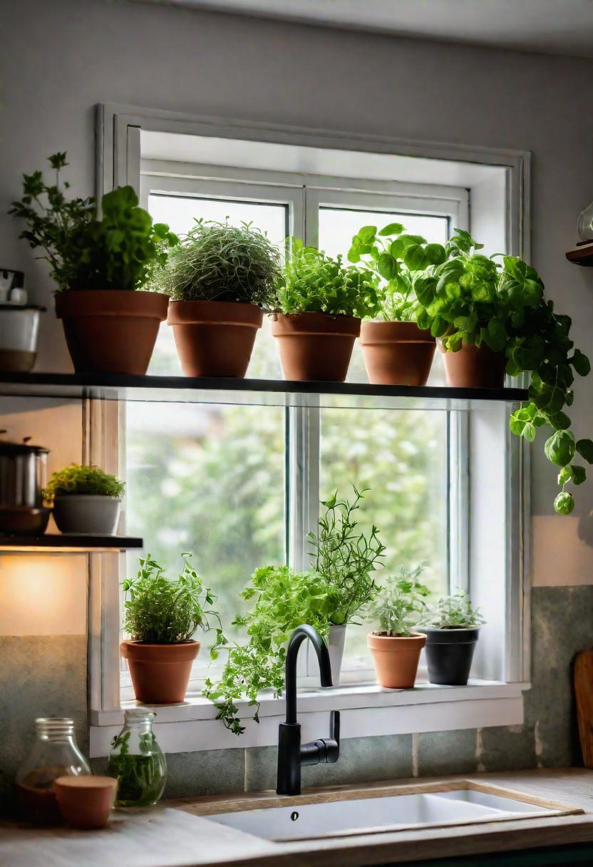 39 Clever Small Kitchen Ideas: Maximize Your Space with Stylish and Functional Designs 22 16. Window Shelf for Kitchen Garden-0