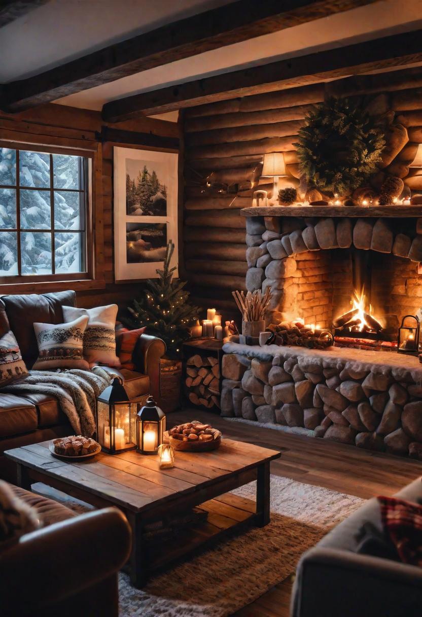 45 Warm & Inviting Cozy Living Room Ideas for Ultimate Relaxation 35 33. Winter Cabin Vibe-0