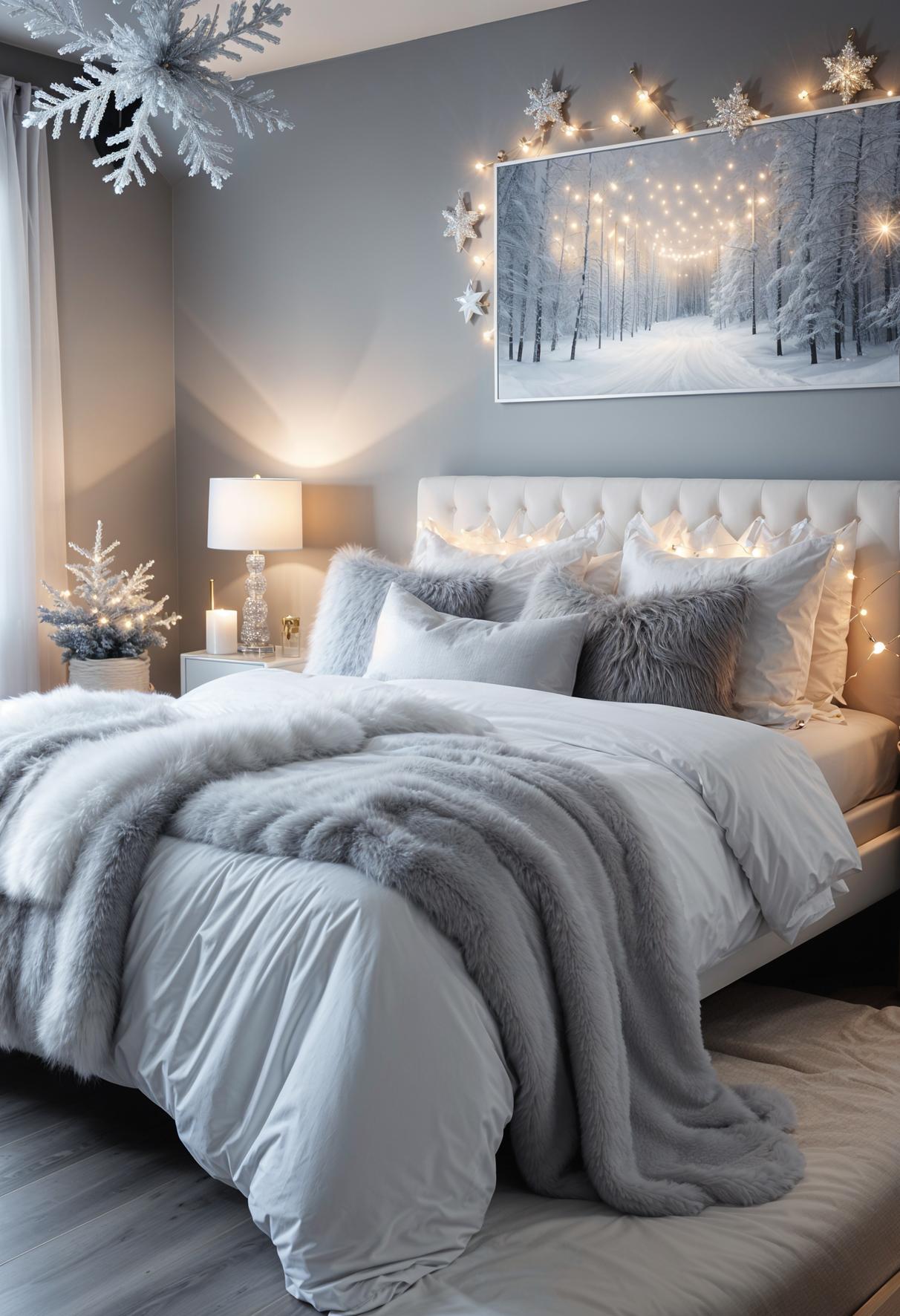 48 Super Cute Dream Room Inspirations for Ultimate Coziness! 31 22. Winter Wonderland Dream Decor-0