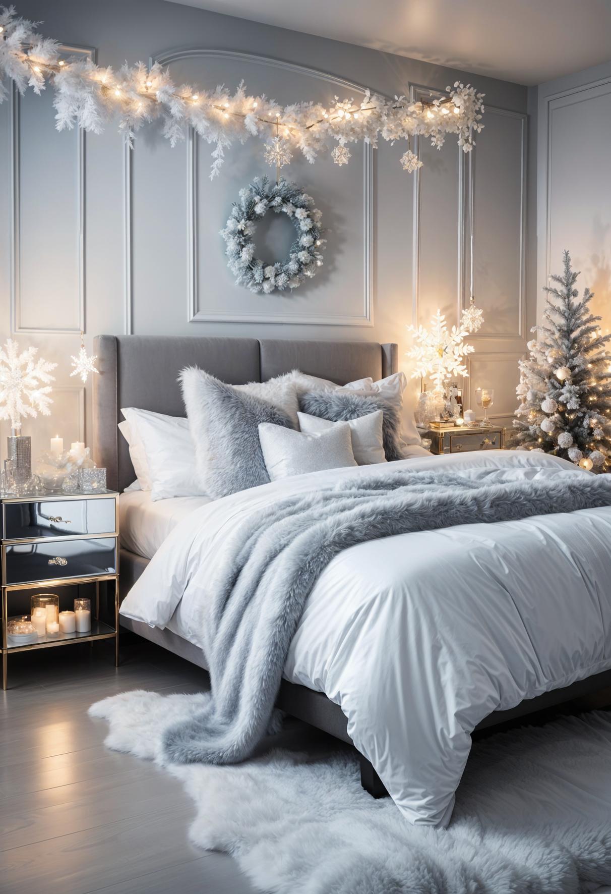 48 Super Cute Dream Room Inspirations for Ultimate Coziness! 32 22. Winter Wonderland Dream Decor-1