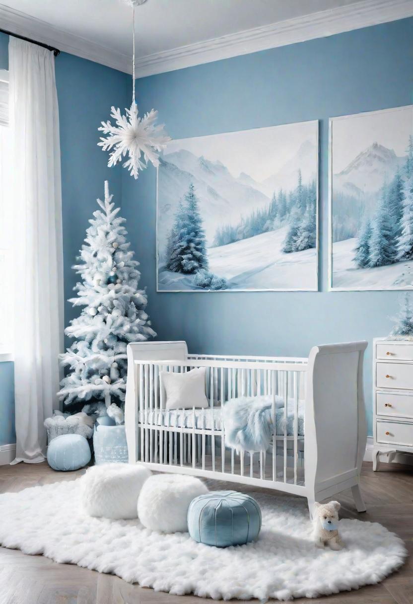 61 Dreamy Nursery Room Inspirations: From Cozy Corners to Whimsical Themes 66 43. Winter Wonderland Nursery Inspiration-0