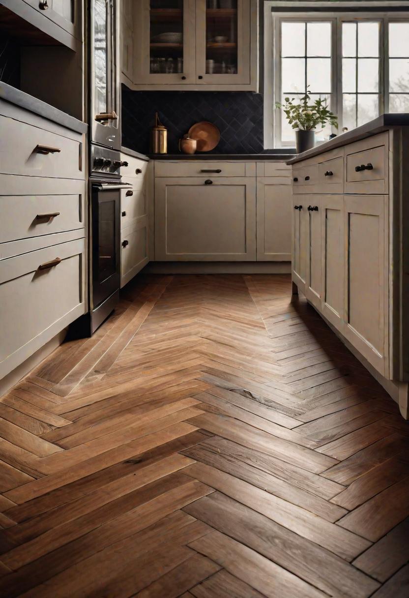 43 Aesthetic Kitchen Ideas to Transform Your Space 38 33. Wood Flooring Design Ideas-0