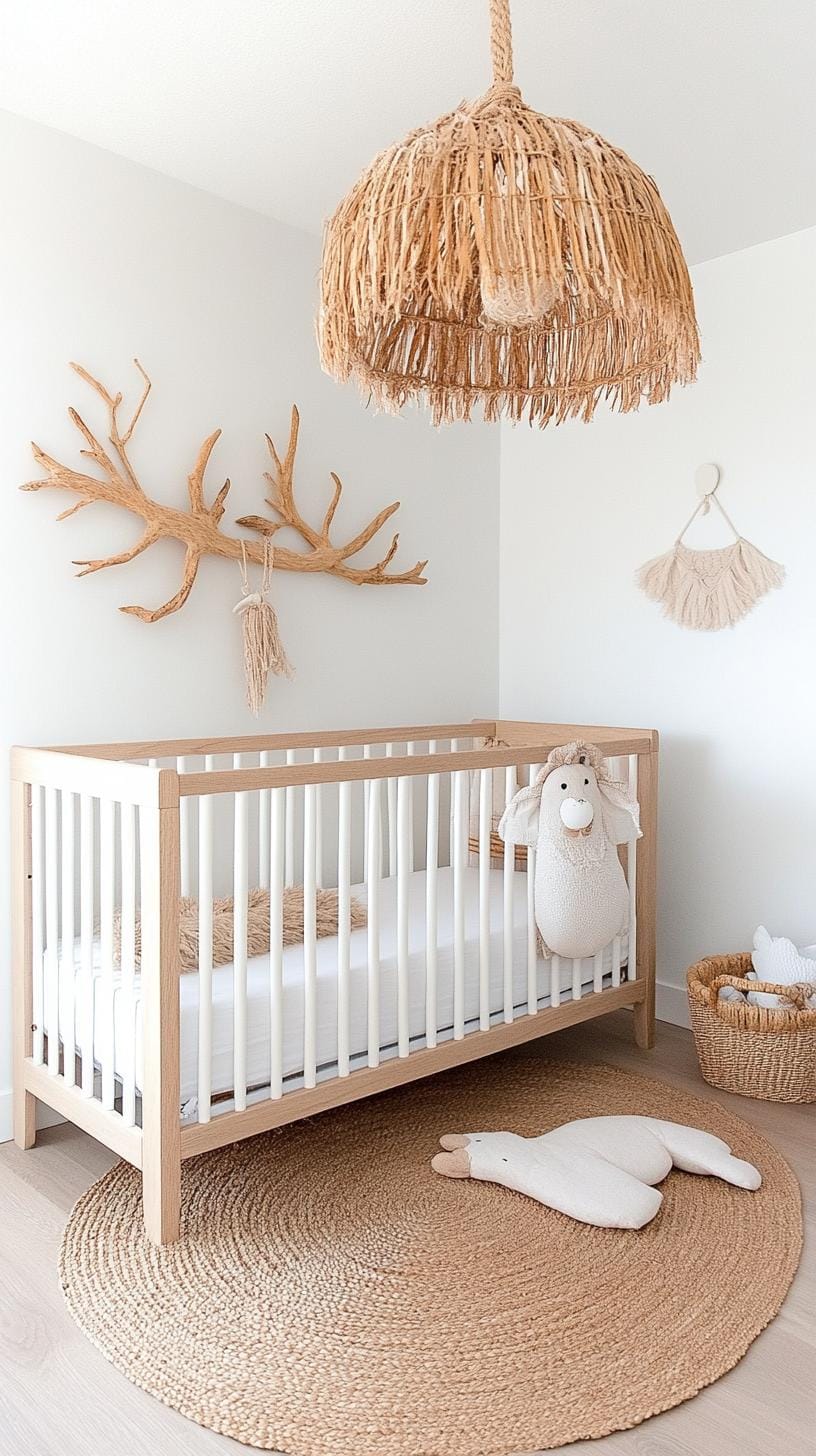 21 Enchanted Forest Nurily Ideas for magical mood 40 15. Wood Nymph Nest with driftwood decor and neutral tones-0