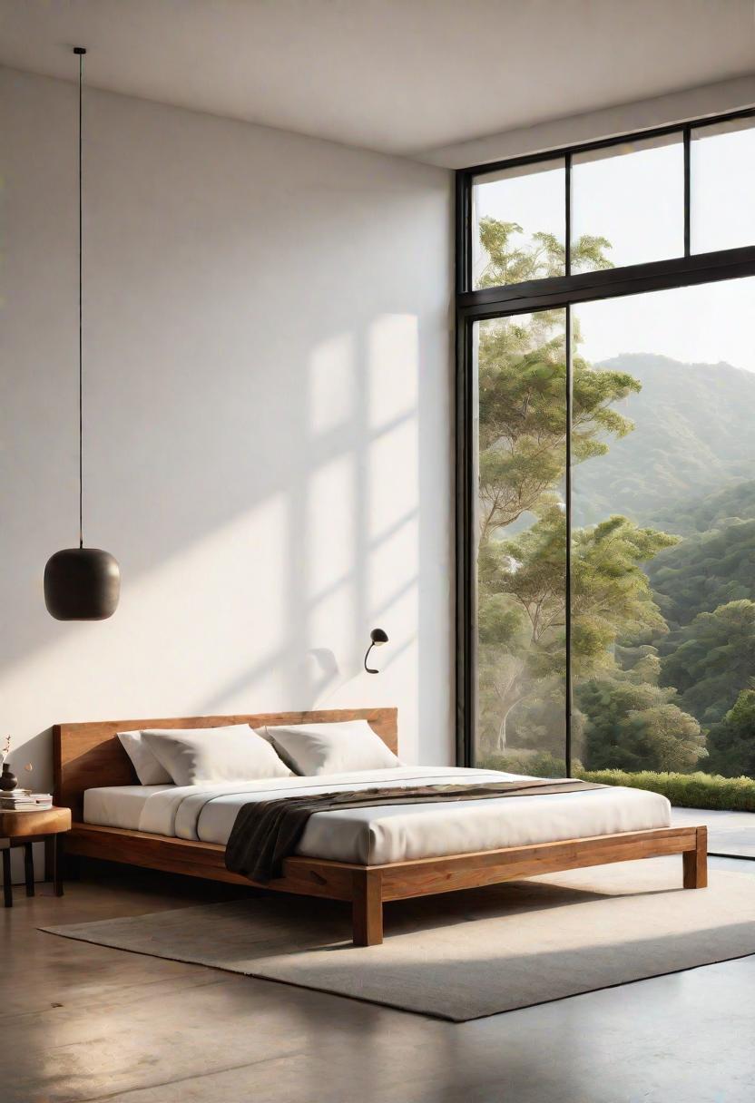 25 Eklektische Schlafzimmerideen für einen einzigartigen Raum 9 4. Zen minimalistische Schlafzimmer Oasis-0