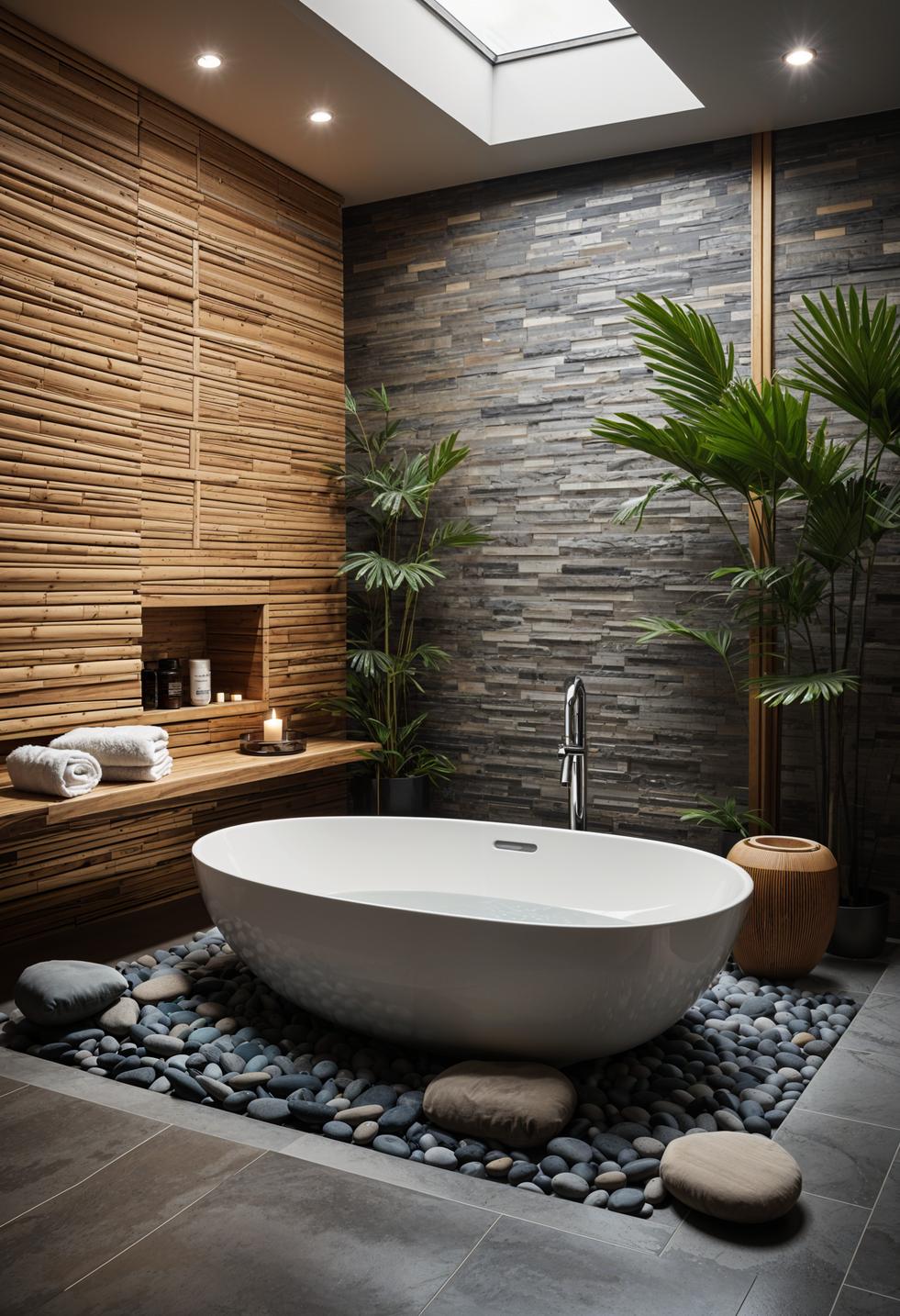 20 aesthetic bathroom designs for your home processing 16 9. Zen Spa: Bambusstein Oasis-0