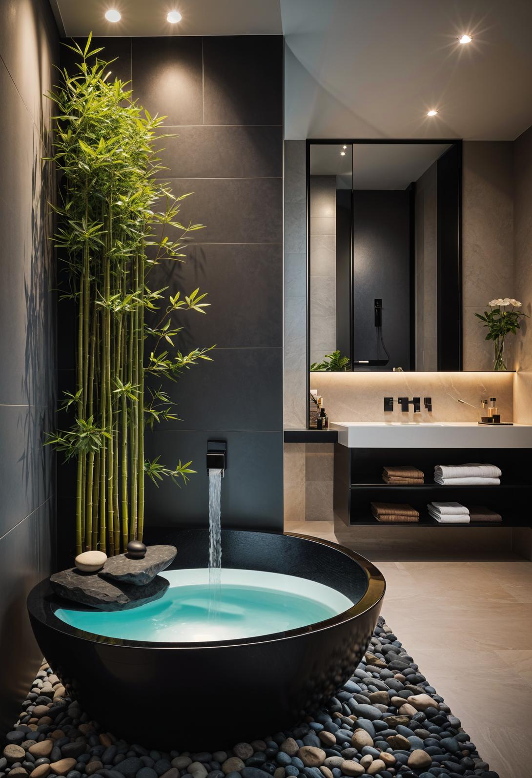 29 Breathtaking Bathroom Decor Ideas to Revamp Your Space 4 1. Zen Spa Bathroom Oasis-1