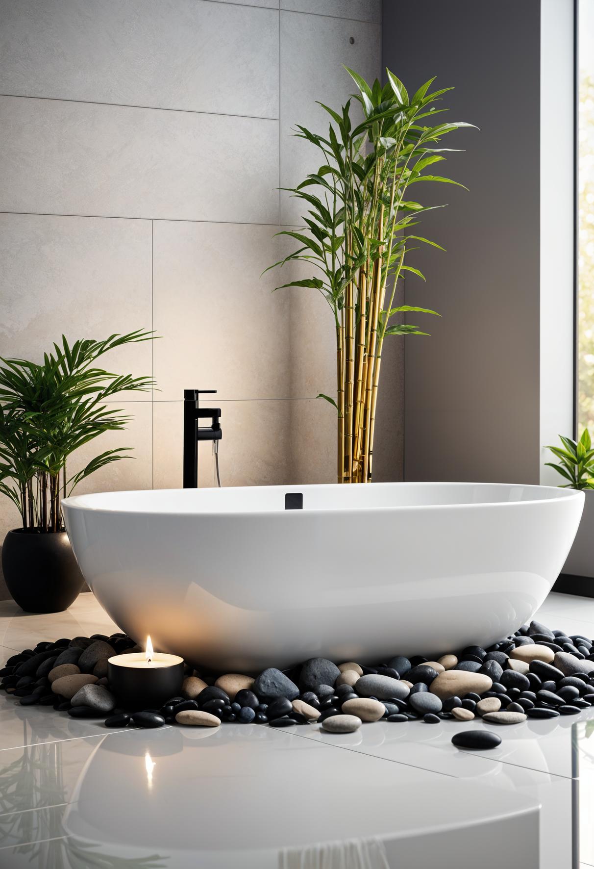 29 Breathtaking Bathroom Decor Ideas to Revamp Your Space 5 1. Zen Spa Bathroom Oasis-2