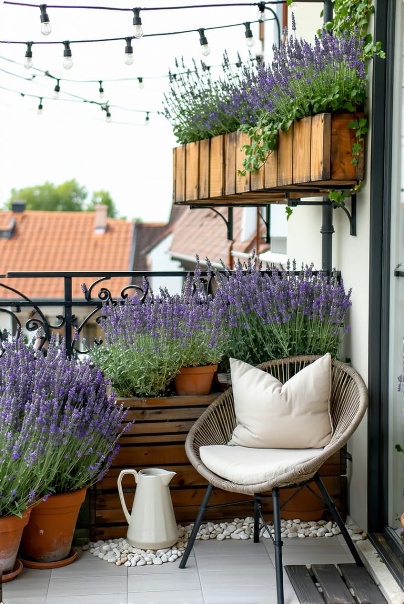 19 breathtaking urban garden balcony for a stylish outside area 26 Order a fragrant lavender and rosemary limits for sensory relaxation 1 to 1