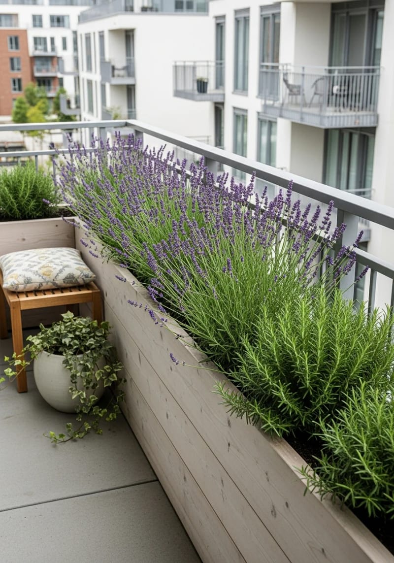 19 breathtaking urban garden balcony for a stylish outdoor area 27 Order a fragrant lavender and rosemary limits for sensory relaxation 1 to 1