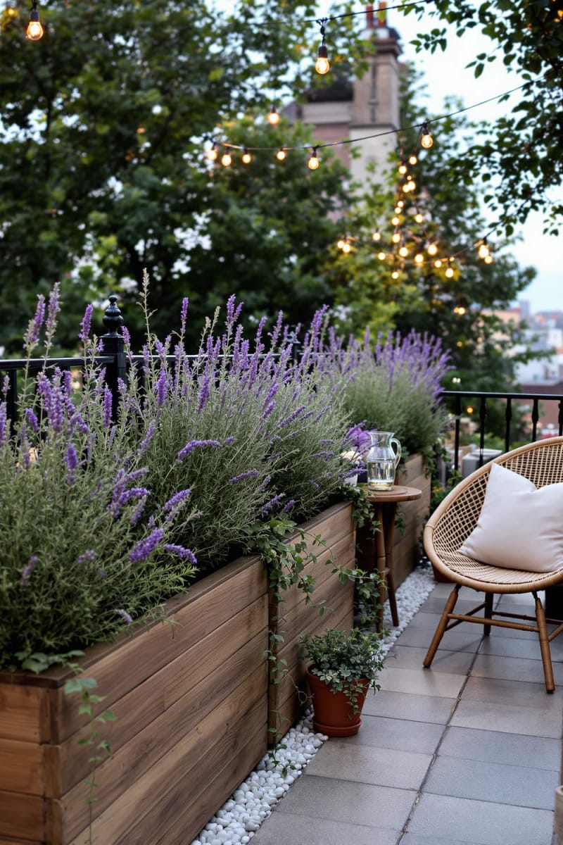 19 breathtaking urban garden balcony for a stylish outdoor area 28 Order a fragrant lavender and rosemary limits for sensory relaxation 1 to 1