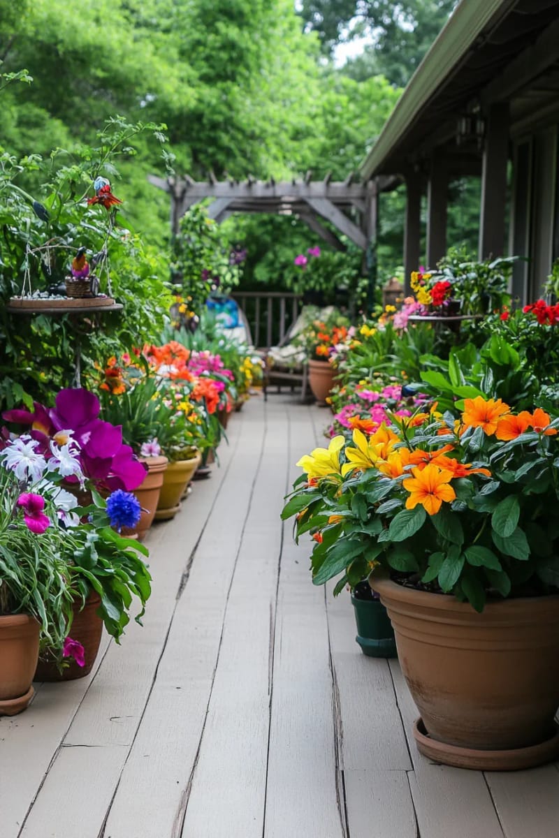 25 Unique Terrace Garden Ideas to Elevate Your Outdoor Space 58 bird-friendly space with native blooms and handmade feeders 1