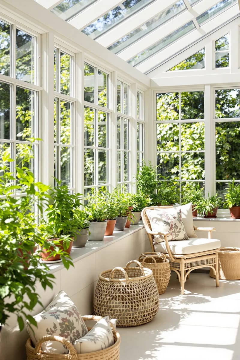 15 wonderful winter garden decoration ideas to refresh your home 30 In the inner herb garden lines the window sills for a fresh, fragrant touch 1 out of 1