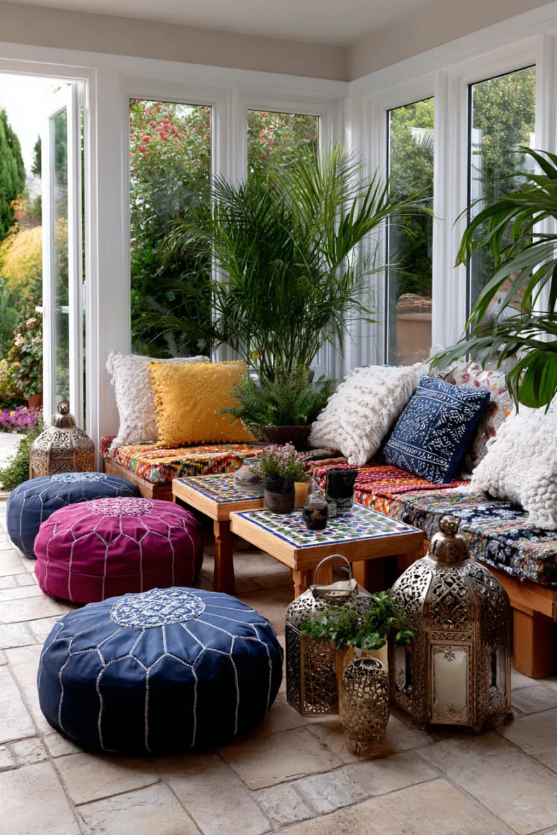 15 wonderful winter garden decoration ideas to refresh your home 15 Oversized baking and lanterns for a casual, Moroccan -inspired harbor 1