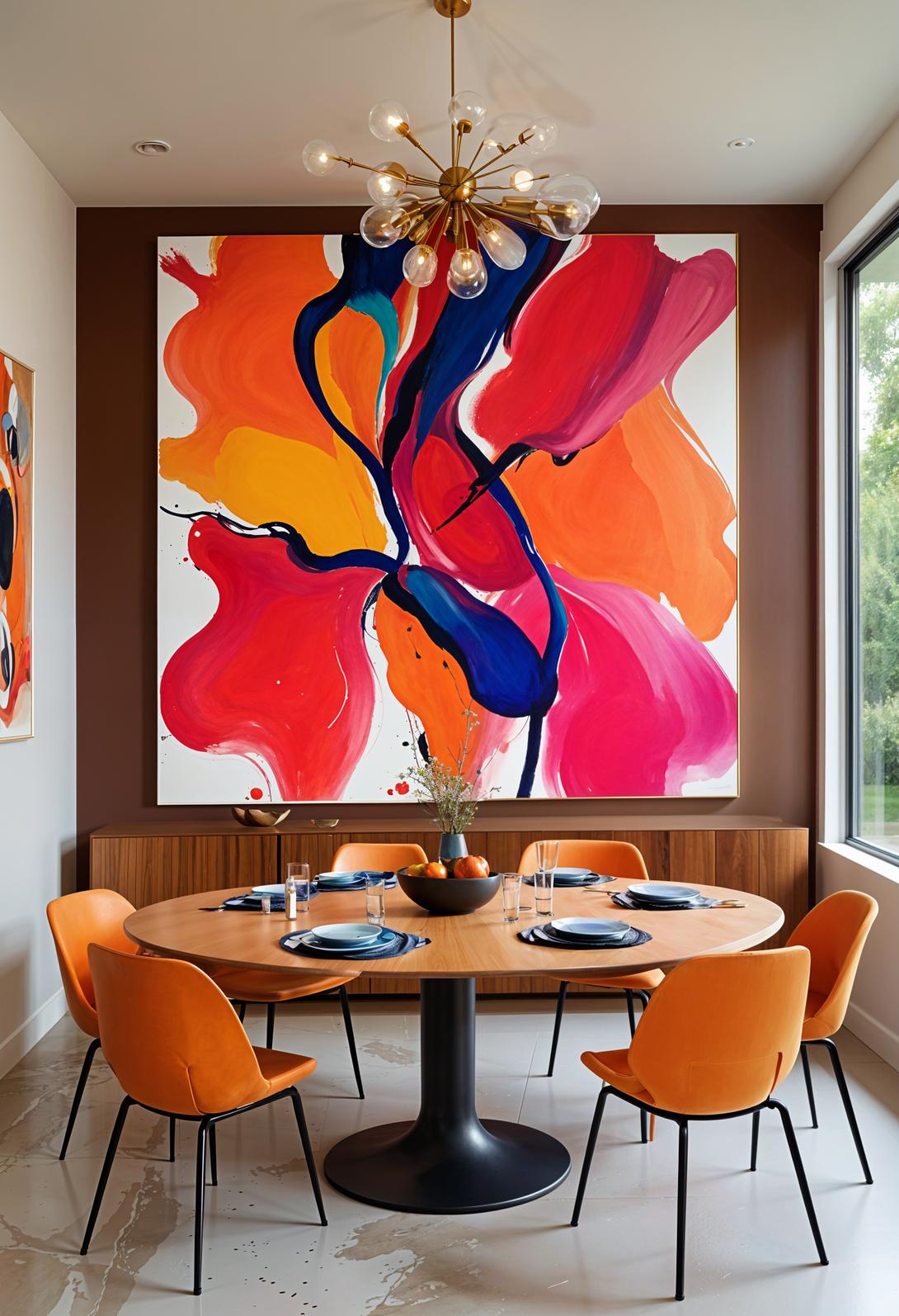 15 new modern dining room ideas from the middle of the century 17 17 5. 1960s abstract art as a focal-2