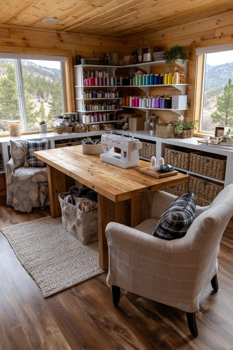 15 sewing room organization ideas to remove and inspire creativity 16 Under-desk extract fuel container for hidden yet accessible storage 1